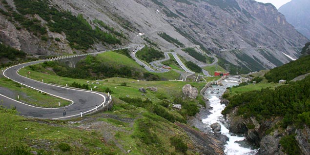 A Bormio felé vezető szakasz