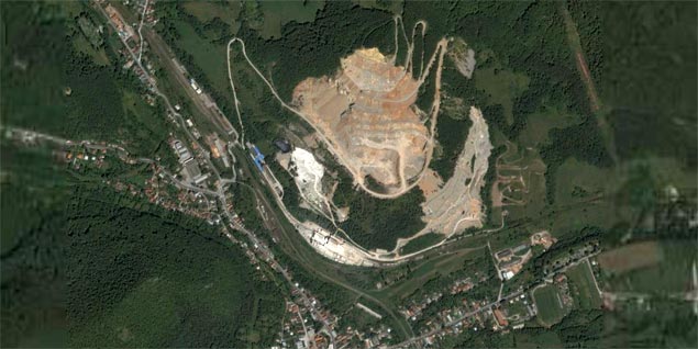 Tiszolc a Google Earth-ön