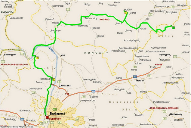 szentendre balesetek ma route